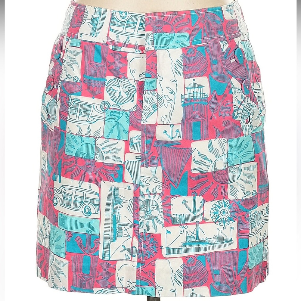 Lilly Pulitzer Patterned Skirt tiny dots very unnoticeable stain